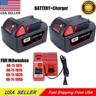 48-11-1860 Charger & 2PACK 6.5AH Battery For Milwaukee M18 18VOLT 48-11-1812 New. Price: $100.00.