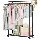 Abiglifty Double Rods Rack For Hanging Clothes, Clothing With Wh... New. Price: $38.30.