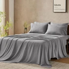 Bed Set King 6 Piece 100% Rayon Bamboo Cooling Grey Gokotta Size New. Price: $179.99.
