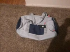 Brand New 2024 Footjoy Fj Barrel Duffle Bag Travel Gear Gray/navy 10"X10"X20". Price: $70.00.