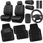 Car Pass 14 Pcs Bling Diamond Accessories Set For Women, Leather Seat Cov... New. Price: $108.40.