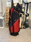 Ztech Golf Stand Bag 7 Way Club Dividers 3 Zipper Pockets Dual Strap Red Black Pre-owned. Price: $99.99.