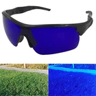 Golf Ball Finder Black Frame Sports Sunglasses True Blue Lens Locating New. Price: $13.99.