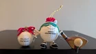 Set Of 3 Ornaments - Ball, Santa's Golfing Buddy, Wood Club Head New. Price: $18.00.