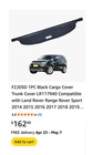 Fzjdsd 1PC Black Cargo Cover Trunk LR117940 Compatible With Land Rover ... New. Price: $103.98.