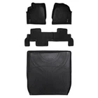 Black 1ST & 2ND Row Floor Liners Extended Cargo For Chevrolet Traverse New. Price: $334.99.