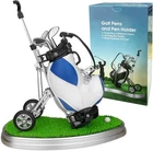 Golf Holder 3 Club Pens & Movable Cart, Mini Bag Desk Decor For Office, New. Price: $31.02.