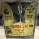 Vintage Travelite 2-SUITER Garment Bag Green Tartan Plaid Vinyl Nos 42 New. Price: $25.00.