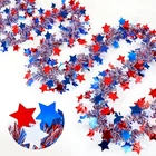 33 Ft Red White Blue 4TH Of July Garland Patriotic Star Tinsel Party Decor New. Price: $18.99.