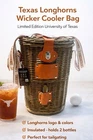 University Of Texas Longhorns Wicker Cooler Picnic Bag W/ Corkscrew Strap New. Price: $74.99.