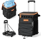 Rolling Cooler Bag On Wheels - 72 Can Insulated Ice Chest For Travel & Storage New. Price: $75.99.