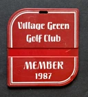 Vtg - Pga Bag Tag Village Green Golf Club Gc 1987 Member Kingsville Oh Used. Price: $12.00.