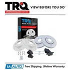Trq Performance Drilled Slotted Zinc Brake Rotor Ceramic Pad Front Rear Kit New. Price: $234.95.