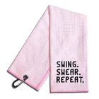 Wuuckoo Swing Swear Repeat Embroidered Pink Golf Towel, Funny Large, New. Price: $22.88.