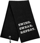 Funny Golf Towel, Swing Swear Repeat, Gifts For Men - Accessories New. Price: $22.76.