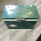 Vintage 1964 Coleman Steel Belted Cooler Green Metal Latch Diamond Logo Used. Price: $100.00.