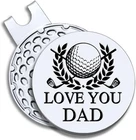 Geygie Love You Dad Golf Ball Marker With Magnetic Hat Clip, 1.2X1 Inch, New. Price: $19.99.