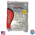 Pride Deluxe Wooden Golf Tees 500 Count 2 3/4" White - Accessories New. Price: $39.25.