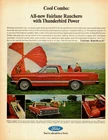 1967 Classic Car Ad, '67 Red Ford Fairlane Ranchero Autos -101814 Unspecified. Price: $7.91.