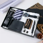 Luxury Men's Gift Set Quartz Watch Wallet Belt Pen Collection Elegant Boxed Kit New. Price: $49.99.