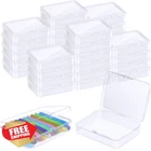 Dcocdeely 16PC Clear Crayon Box: Mini Storage Container Lid, Crafts Beads New. Price: $27.99.