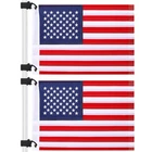 Tobwolf 2PCS Golf Cart Flags, Red White Line, New. Price: $30.99.