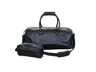 21" Leather Travel Duffel For And Women With Toiletry Shoe C.... Price: $125.06.