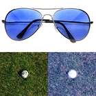 Golf Ball Finder Light Blue Lens Less Straining Sunglasses Aviator Pilot New. Price: $12.99.