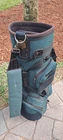 Golf Cart Classic Bag Gold Eagle 6 Div Black Green Shoulder Strap Rain Cover Pre-owned. Price: $49.00.