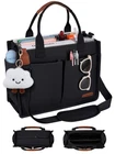 Besbesme Canvas Tote Bag For Women With Zipper & Compartments- Multi-pocket W... New. Price: $29.60.