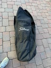 Titleist Golf Travel Bag Cover Black Canvas Padded Ykk Zippers Logo Pre-owned. Price: $50.00.