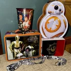 Star Wars Collectible Lot: Tin Lunch Boxes R2D2 C-3PO BB-8, Mug, Cup New. Price: $29.95.