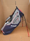 Ping Hoofer 14 Golf Bag W/shoulder Strap Blue Gray Red Pre-owned. Price: $199.95.