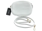 White Takeasy Italian Leather Crossbody Bag For Women With Tassel & Adjustable Pre-owned. Price: $29.99.