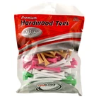 100 Pack Of 2 3/4" Inch Hardwood Golf Tees By Proactive Sports - Mixed Colors New. Price: $8.53.