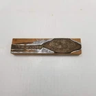 Vintage Lions Club, Ink Stamp, Wood Block, We Serve, Imprint Used. Price: $12.00.