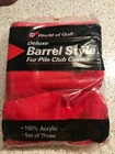 Jef World Of Golf Deluxe Barrel Style Club Covers Fur Pile Set Red 1,3,X New. Price: $12.00.