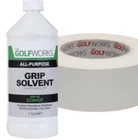 Golf Club Tape Kit- Double Sided Gripping Adhesive 2"X 18YD & 32OZ Solvent New. Price: $34.99.