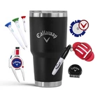Callaway 30 Oz Tumbler & Golf Accessory Gift Set - Divot Tool, Tees, Marker New. Price: $74.68.