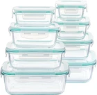 8 Pack Glass Food Storage Containers With Airtight Lids, Meal Prep New. Price: $36.99.