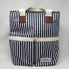 Foundry Navy Striped Insulated Cooler Tote Fit + Fresh Multi-pocket Utility Bag Used. Price: $22.00.