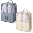 2 Pcs Bags For Travel Holds 3 Pair Shoes Portable Packing Cube Beige Gray New. Price: $30.18.