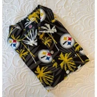 Foco Pittsburgh Steelers Black Floral Button Up Shirt Womens Small Nfl Tropical Pre-owned. Price: $34.00.