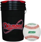 Diamond 6-GALLON Bucket With 30 DOL-1 Nfhs Leather Baseballs New. Price: $237.89.