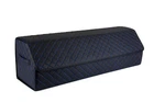 90L Large Foldable Storage Trunk Organizer Black Pu Leather Blue Stitch New. Price: $209.99.