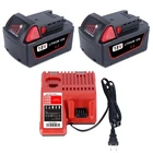 48-11-1860 2PACK 6.5AH Battery & Charger For Milwaukee M18 18VOLT 48-11-1812 New. Price: $99.00.