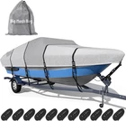 Tuszom 1600D 1200D Waterproof Boat Cover 14-16FT V-hull Bass Runabout Trailering New. Price: $87.50.