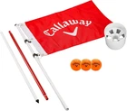 Callaway Golf Flagstick & Cup Set, 7' Nylon Flag, 3 Soft-flight Balls New. Price: $57.80.