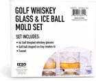 Golf Whiskey Glass Ball Ice Set - Enjoy Of Or Bourbon In New. Price: $63.08.