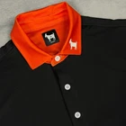 Goated Golf Polo Mens Medium Black Orange Performance Preppy Pre-owned. Price: $28.95.